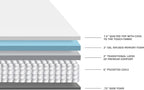 Amazon Basics Gel-Infused Memory Foam Mattress, 12-Inch Hybrid, Cushion Firm, Cool Touch, CertiPUR-US® Certified Foam, King, White / Gray