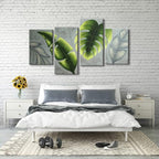Wieco Art Large Botanical Paintings Wall Art on Canvas Abstract Green Leaves Canvas Wall Art for Living Room Bedroom Wall Decor Modern Artwork for Home Decorations