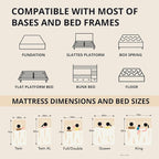 EGOHOME 14 inch Firm King Mattress, Memory Foam Mattress with Cooling Cover, Bed in a Box, CertiPUR-US Certified, Breathable and Supportive, Made in USA, 76''x80''x14'' Black