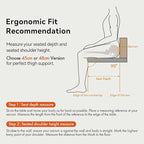 LiberNovo Dynamic Ergonomic Office Chair - Comfy Adjustable Desk Chair with Adaptive Lumbar Support, 160° Recline & Built-in Spine Stretch for Back Comfort, Home Office Long Hours Use, Black+48cm