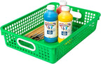 Really Good Stuff Paper Basket, 14" x 10" x 3-1/4" - 6 Pack, Tropics, Plastic Mesh Paper Basket for Classroom, Home and Office, Fits A4 Paper, Documents, Files, Magazines
