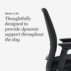 Steelcase Series 2 Office Chair - Ergonomic Work Chair with Wheels for Carpet - with Back Support, Weight-Activated Adjustment & Arm Support - Adjustable Rolling Chairs for Desk - Licorice
