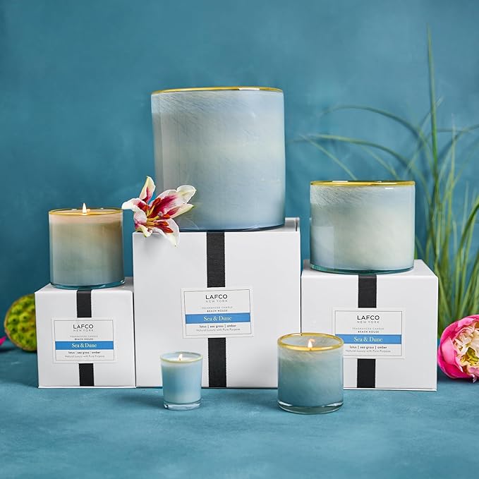 LAFCO New York Votive Candle, Sea & Dune - 1.9 oz - 20-Hour Burn Time - Reusable Glass Vessel - Made in The USA