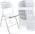 8 Pack Folding Chair, 700 lb Weight Capacity,Indoor/Outdoor Heavy Duty Foldable Chairs for Restaurants, Kitchens, Picnics, Races, Parties & Weddings. (8, White)