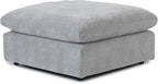 JACH Modular Ottoman Seater for Living Room, Cushion Covers Removable, Minimalist Comfy Footstool, Breathable Ottoman for Living Room Apartment (Light Grey)
