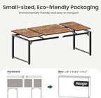 Huuger 71 x 31.5 Inch Desk with Power Outlets & USB-C, 1.2 Inch Thicker Desktop, Robust Metal Tubes, Deep Computer Desk, Heavy Duty Office Desk, Work Desk for Home Office, Rustic Brown