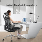 SIHOO Doro C300 Pro Ergonomic Office Chair with Ultra-Soft 6D Armrests, Dynamic Lumbar Support, Seat Depth Adjustment, Adjustable Backrest, Big and Tall Desk Chair for Home Office (Black)