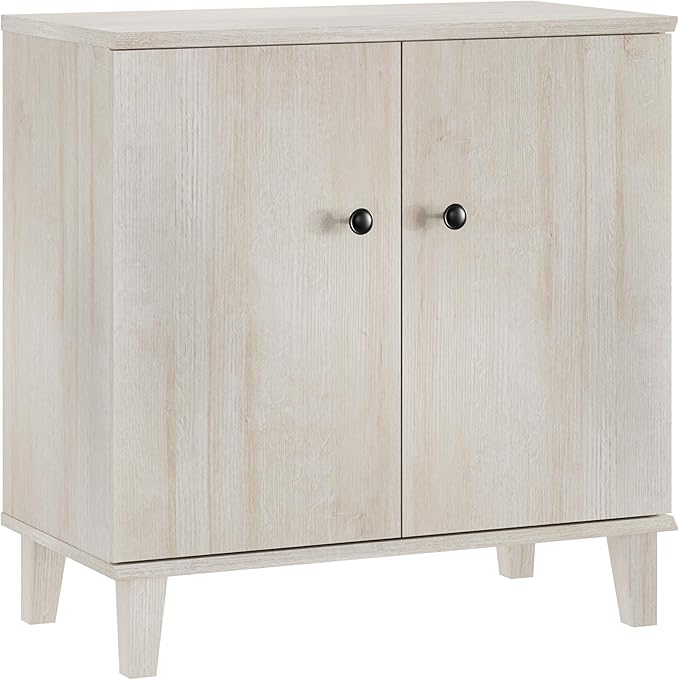 Modern Storage Cabinet 2 in 1 Buffet Storage with Wood Legs and Adjustable Shelf for Dinnig Room Living Room Entryway,Light Oak