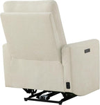 CHITA Power Recliner Chair for Adults, Electric Zero Clearance Wall Hugger Recliner for Small Spaces, Modern Living Room and RV Recliner Chair with Adjustable Power Headrest & Charging Ports, Cream