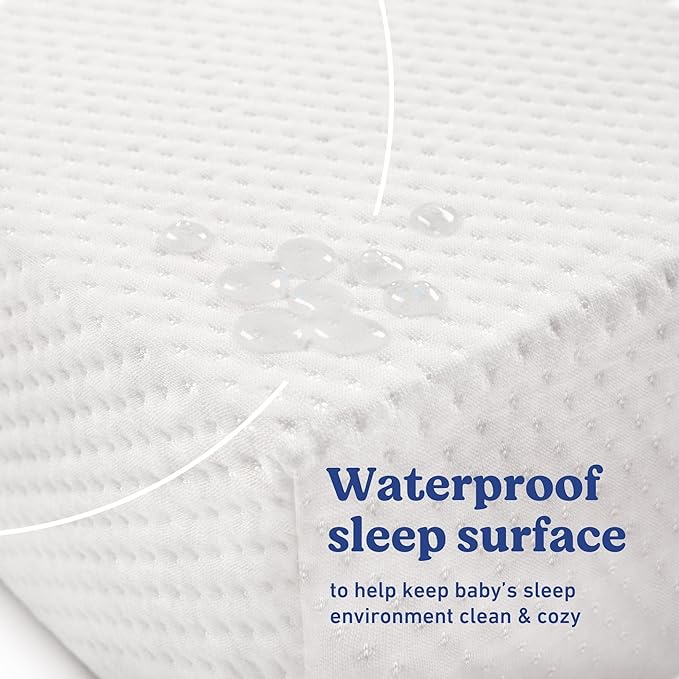 Graco Premium Crib & Toddler Mattress – GREENGUARD Gold Certified, Machine-Washable OEKO-TEX STANDARD 100 Certified Cover with Waterproof Surface, Fits Any Standard Full Size Baby Crib & Toddler Bed