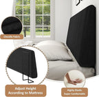 King Size Headboard Only-No Assembly, Upholstered Headboard King Size Linen Fabric Modern Style Headboards for Adjustable Bed Extra-Thick, Black