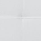 EMMA + OLIVER Quilted Tufted Upholstered Twin Size Headboard in White Fabric