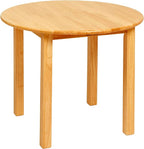 ECR4Kids 30in D Round Hardwood Table with 22in Legs, Kids Furniture, Honey