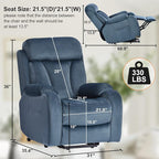 Power Lift Chair Recliners for Elderly, Modern Adult Power Lift Recliner, Velvet Upholstery Electric Lift Chair Recliner with Remote Side Pocket for Living Room
