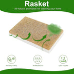 10 Pack Biodegradable Natural Sponges Kitchen - Compostable Cellulose and Coconut Walnut Scrubber Sponge - Eco Friendly Sponges for Dishes