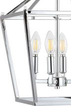 JONATHAN Y JYL7436C Pagoda Lantern Dimmable Adjustable Metal LED Pendant Classic Traditional Farmhouse Dining Room Living Room Kitchen Foyer Bedroom Hallway, 12 in, Chrome