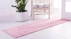 Unique Loom Trellis Frieze Collection Area Rug - Geometric (2' x 8' 8" Runner, Light Pink/ Ivory)