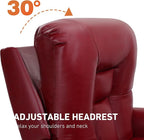 EONIX Four Motor Lay Flat Power Lift Recliner Chair for Elderly, 400lbs Electirc Lift Chair for Living Room, Independent Adjustable Lumbar Support & Headrest, Extended Footrest, Burgundy