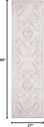 SAFAVIEH Reflection Collection Runner Rug - 2'3" x 8', Beige & Cream, Non-Shedding & Easy Cleaning, Ideal for Living Room, Bedroom (RFT668A)
