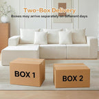 101" Cloud Couch Sectional, Corduroy Boneless Couch with L Shape Chair, All-Foam Compressed Sofa for Living Room, No Assembly Required (Beige)