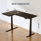 SANODESK 63-Inch Large Dual Motor L-Shaped Electric Height Adjustable Standing Desk - Reversible Panel - Black Top/Black Frame - Ideal for Gaming, Home Office or Computer Workstation