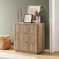 mopio Blake 3 Drawer Dresser for Bedroom, Chest of Drawers, Wood Dresser Organizer, Modern Farmhouse, Tall Night Stand, Enhanced Safety, Sturdy Compliant (1, Oak, One Size)