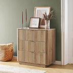 mopio Blake 3 Drawer Dresser for Bedroom, Chest of Drawers, Wood Dresser Organizer, Modern Farmhouse, Tall Night Stand, Enhanced Safety, Sturdy Compliant (1, Oak, One Size)