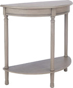 SAFAVIEH Home Collection Tinsley Greige Half Moon Console Table