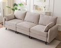 104'' Modular Sectional Sofa with All Seats Storage,Oversized 3-Seater Comfy Cloud Couches with Deep Seat,Big Couch for Living Room,Bedroom,Velet,Khaki