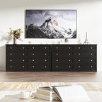 CHUWELL 8 Drawer Dresser for Bedroom, 55.1" Wide Black Dressers & Large Chests of Drawers with Large Capacity Storage,Dresser for Bedroom