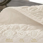 Madison Park Quebec Full Size Quilt Bedding Set - Ivory , Damask – 3 Piece Bedding Quilt Coverlets – Ultra Soft Microfiber Bed Quilts Quilted Coverlet