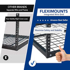 FLEXIMOUNTS 3x6 Overhead Garage Storage Adjustable Ceiling Rack 72" Length x 36" Width x 40" Height, 450lbs Weight Capacity, Black, Classic Series