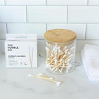 The Humble Co Bamboo Cotton Swabs, 600 Count - White Cotton Buds for Ears, Makeup, Baby Care & Cleaning - Personal Hygiene Essentials & Toiletries - Daily Products for Travel & Home