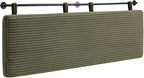UEV Queen Headboard Only, Wall Mounted Hanging Upholstered Bed Head Board, Modern Vertical Channel Design of Fine Flannel, Elegant Green Fluted Headboard for Bedroom (Green, Queen Size)