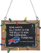NFL Resin Holiday Christmas Chalkboard Sign Ornament