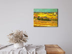 Wieco Art Harvest at La Crau with Mont majour Canvas Prints Wall Art by Van Gogh Famous Oil Paintings Reproduction Classic Rural Pictures for Home Decorations Modern Abstract Landscape
