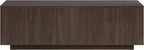 Henn&Hart 48" Rectangular Low-Profile Wood Coffee Table for Living Room, Family Room, or Office, Alder Brown