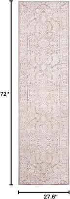SAFAVIEH Reflection Collection Runner Rug - 2'3" x 6', Beige & Cream, Non-Shedding & Easy Cleaning, Ideal for Living Room, Bedroom (RFT665A)