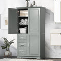 P PURLOVE Bathroom Storage Cabinet with 3 Drawers,Tall and Wide Bathroom Cabinet Standing,Wood Freestanding Tall Bathroom Cabinet for Kitchen,Living Room