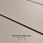 PURPLE LEAF Outdoor Dining Set for 12 All-Weather 14 Pieces Patio Aluminium Dining Large Table and Rope Weave Chairs Included Cushions for Deck Indoor Decor Kitchen Patio Furniture Set Champagne