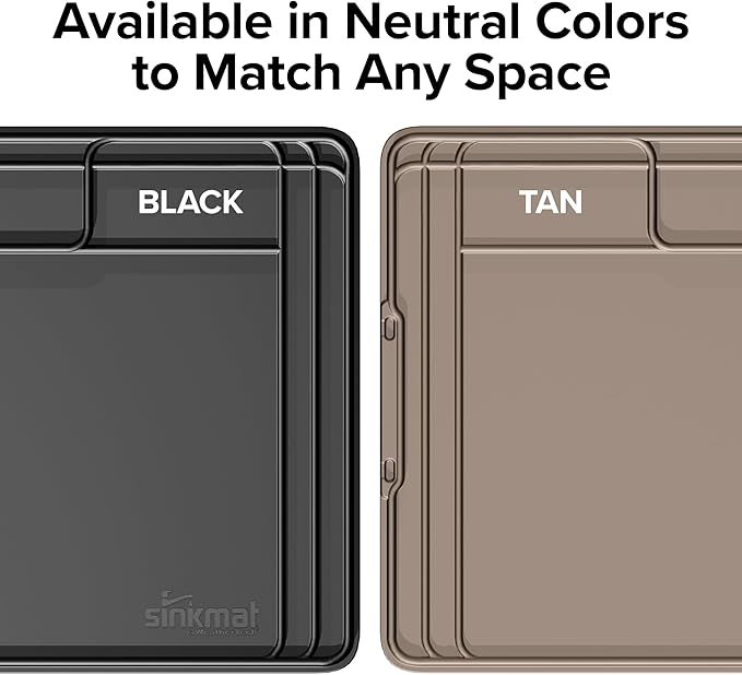 WeatherTech SinkMat – Waterproof Under Sink Liner Mat for Kitchen Bathroom – 46” x 22” Inches - Durable, Flexible Tray – Home undersink Organizer Must Haves, Black