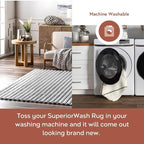 nuLOOM 3'9" x 6' Cozy Plush Area Rug, Machine Washable, Non-Slip, Soft Fluffy Shag Carpet for Living Room Bedroom Kids Room Nursery Home Decor, Kai Silver