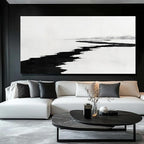 SDYA Simple Decorative Pictures Modern Home Decor 58x29 Abstract Wall Art for Living Room Kitchen Artwork Black Photo Prints