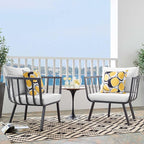 Modway Riverside Outdoor Furniture, Two Armchairs, Gray White