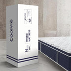 Coolvie Full Size Mattress 14 Inch, Hybrid Soft Medium Plush Mattresses with Gel Memory Foam for Adaptive Support and Pressure Relief, Cloud-Like Sleep Bed in A Box for Silent, 100-Night Trial