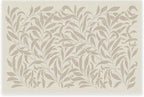 RUGGABLE x Morris & Co Washable Area Rug–Pure Willow Boughs Natural 2x3, Stain-Resistant, Non-Slip–Small Machine Washable Rugs for Living Room, Bedroom, Hallway, Entryway & Bathroom–with Standard Pad