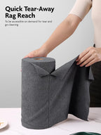 Fantasticlean Microfiber Cleaning Cloth Roll -40 Pack, Tear Away Microfiber Towels, 12" x 12", Reusable, Washable, Scratch Free, Ultra Absorbent for Car, Home Supplies, Shop (DimGrey)