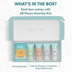 Terra Pure Eco Botanics Amenity Kit | Hotel Bulk Toiletries | 0.85 oz Shampoo, Conditioner, Lotion, Body Wash, Body Bar Soap for Guest Hospitality Vacation Rentals | 60 Sets/Case