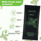 Moist Cotton Towel Bulk Moist Towelettes Individually Wrapped 8.7" x 8.7",White Towel Services,Refreshment Pre Moistened Towels for Travel Sport Party Spa Dentist (1 Count (Pack of 200), Mint)