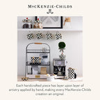 MACKENZIE-CHILDS Courtly Check Kitchen Canister, Decorative Black-and-White Glass Storage Jar with Lid, Small